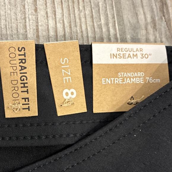 NWT Prana Halle Straight Fit Women's Hiking Pants Black Size 8 Stretch Zion - Picture 3 of 8